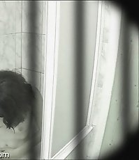 Washed chicks filmed by hidden camera in the bathroom