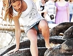 Random chicks flash up skirts