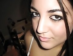 Hot downblouse view is recorded in close up
